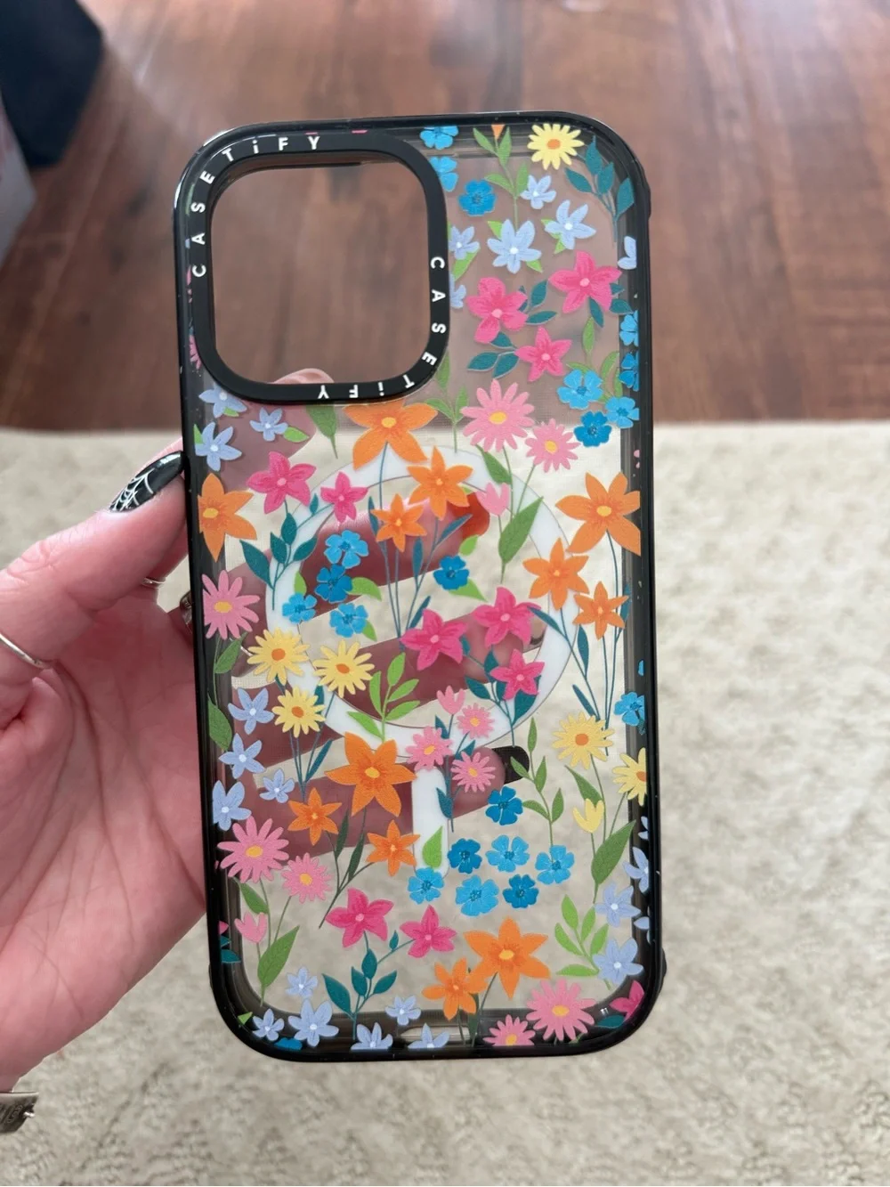 Casetify Floral Clear iPhone Case with Multicolor Flowers- iPhone 16 Pro Max